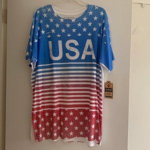 Red, White, and Blue USA Short Sleeve Tee